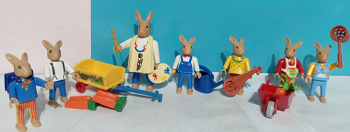 Lot playmobil figurines - playmobil, lapins